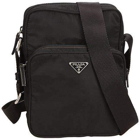 prada tessuto crossbody bag black|prada shoulder bag nylon.